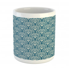 Blue Floral Pattern Mug