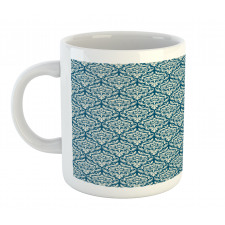 Blue Floral Pattern Mug