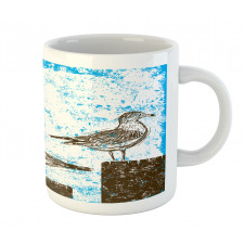 Grungy Sketch Seagulls Mug