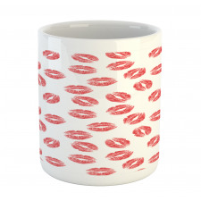 Red Lipsticks Kiss Marks Mug