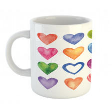 Watercolor Heart Romance Mug