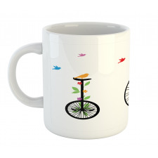 Flying Birds Flowers Mug