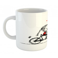 Couple Cycling Together Mug