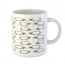 Funny Sheeps on a Meadow Mug