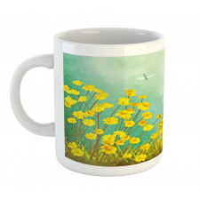 Daisies and Dragonflies Mug