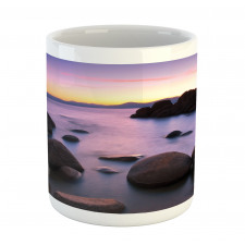 Misty Scene Rocks Water Mug