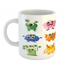 Cartoon Aliens Monsters Mug