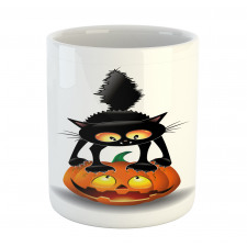 Cartoon Animal on Pumpkin Mug