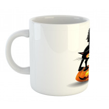 Cartoon Animal on Pumpkin Mug