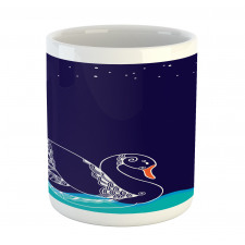 Floating Swan Waves Mug