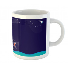 Floating Swan Waves Mug