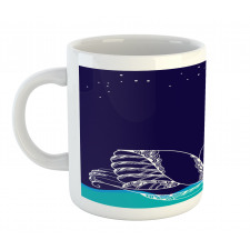 Floating Swan Waves Mug