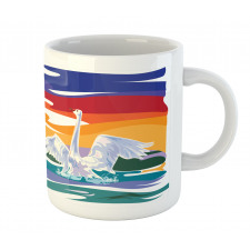 Happy Swan Couple Love Mug