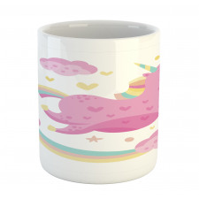 Unicorn with Star Rainbow Mug