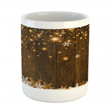 Wood and Snowflakes Mug