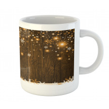 Wood and Snowflakes Mug