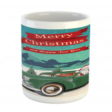 Santa in Classic Car Mug