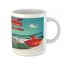 Santa in Classic Car Mug