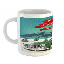 Santa in Classic Car Mug