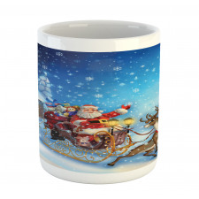 Santa in Sleigh Toys Mug