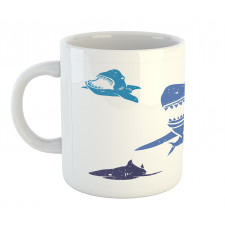 Grunge Sharks Wildlife Mug