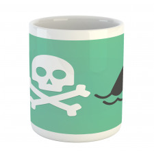 Skull Shark Marine Words Mug