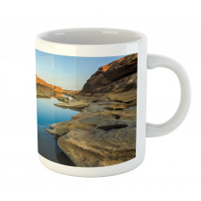 River Between Cliffs Mug