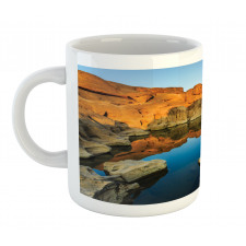 River Between Cliffs Mug