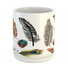 Bird Feather Retro Vibrant Mug