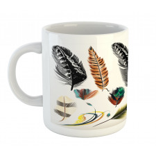 Bird Feather Retro Vibrant Mug