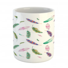 Pastel Colored Feathers Mug