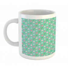 Rain Droplets Retro Art Mug