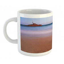 Shipwreck on Sea Dusk Mug