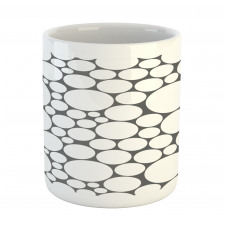 Grey White Circle Mug