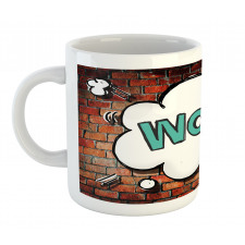 Words Cracked Brick Wall Mug