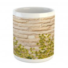 Brick Wall with Leaf Mug