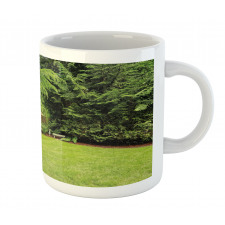 Pine Trees Backyard Mug