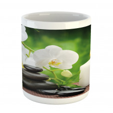 Romantic Zen Stone Orchids Mug
