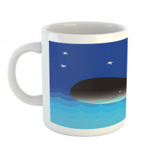 Whale in Ocean and Star Mug