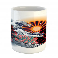 Japanese Style Waves Mug