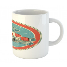 Retro Train Art Mug