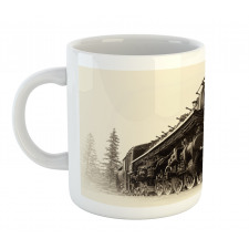 Antique Train Art Mug