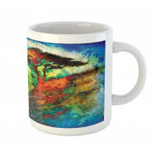 Eastern Grunge Trees Mug