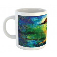 Eastern Grunge Trees Mug