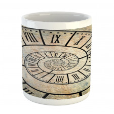 Roman Digit Time Spiral Mug