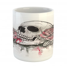 Skull Head Roses Mug