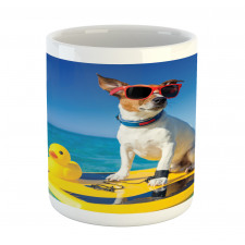 Dog Duck Surfing Mug