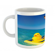 Dog Duck Surfing Mug