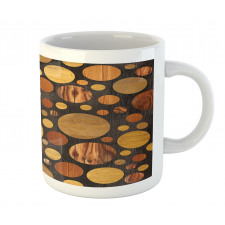 Brown Abstract Circles Mug