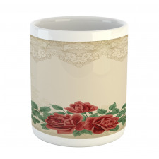 Vintage Love Red Roses Mug